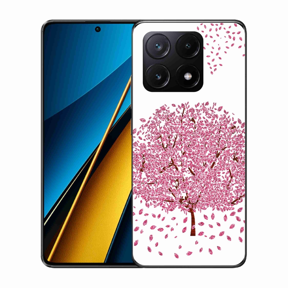 Gél borítás mmCase a Xiaomi Poco X6 Pro 5G számára - rajzfilmfa levelekkel