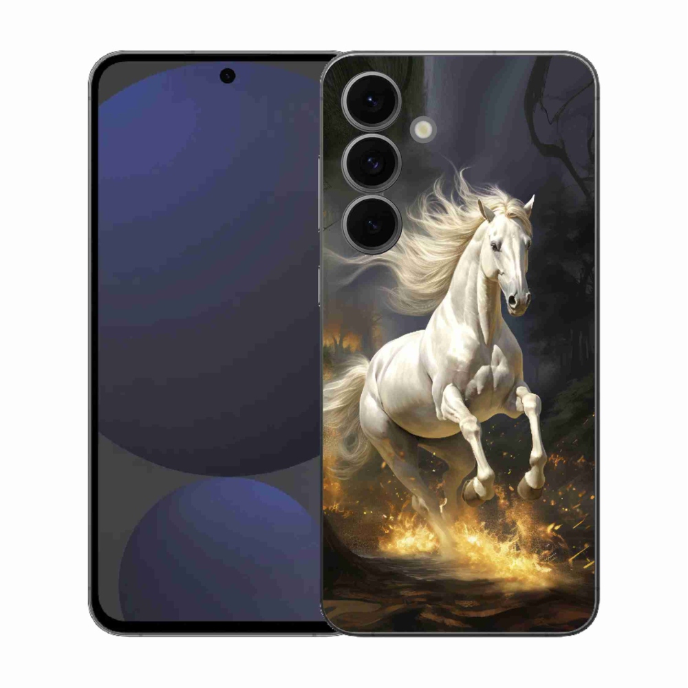 Zselés borítás mmCase Samsung Galaxy S25 FE - fehér ló 2