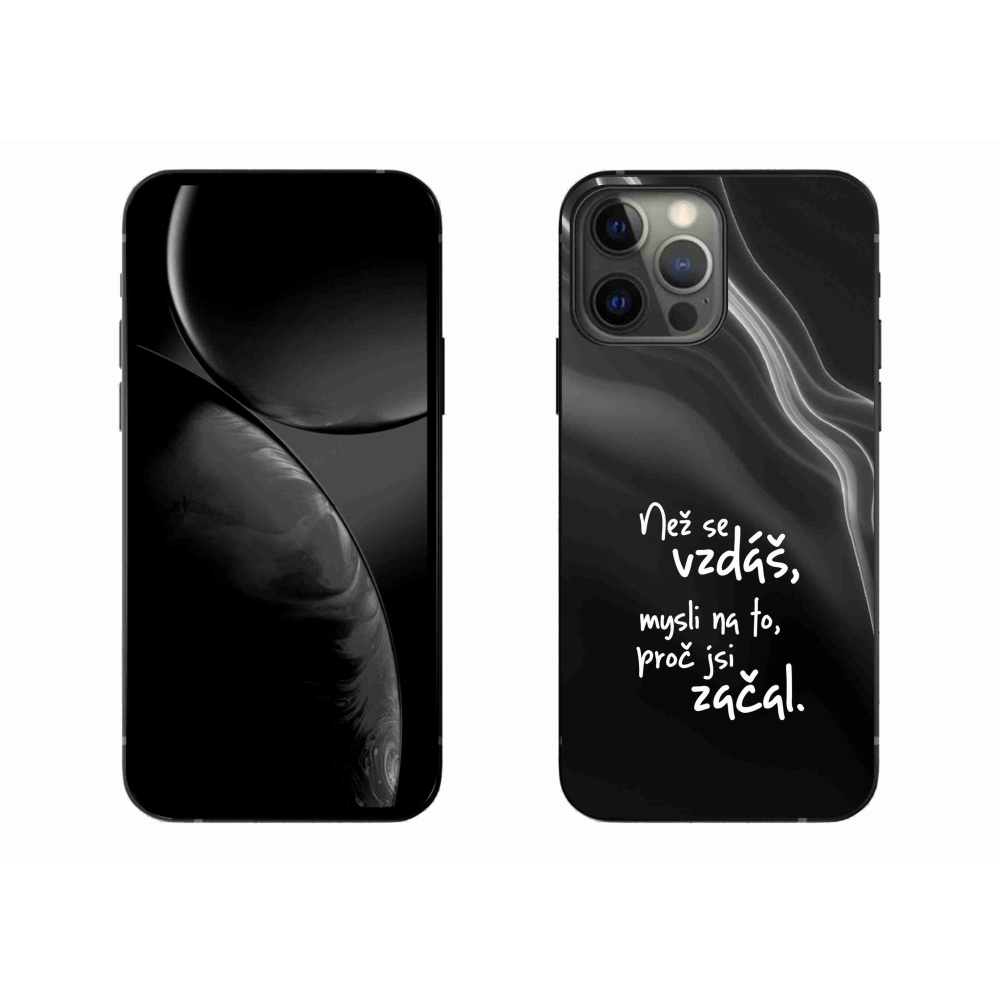 Zselés borítás mmCase iPhone 13 Pro Max 6.7 - idézet 2 fekete háttér