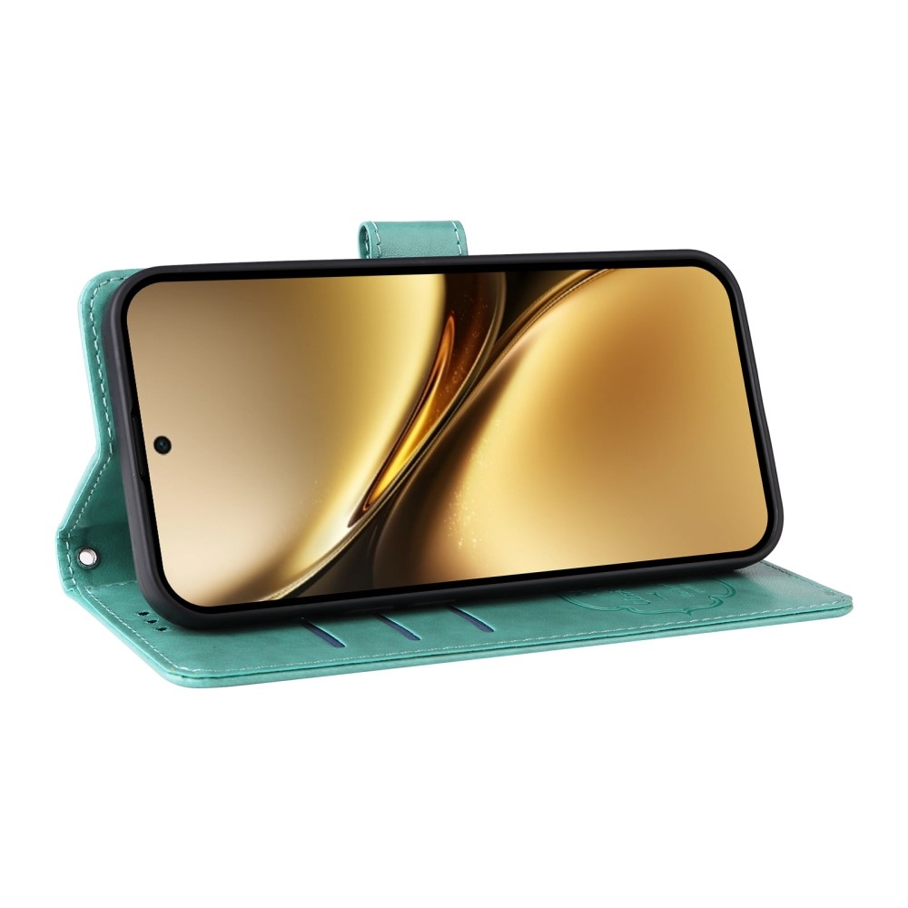 Virágos könyvtáska a Vivo X200 Pro 5G készülékhez - teáskék