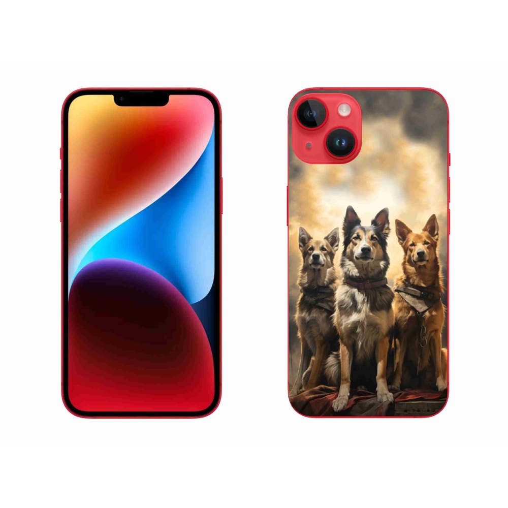 Zselés borítás mmCase iPhone 14 Plus készülékhez - három kutya