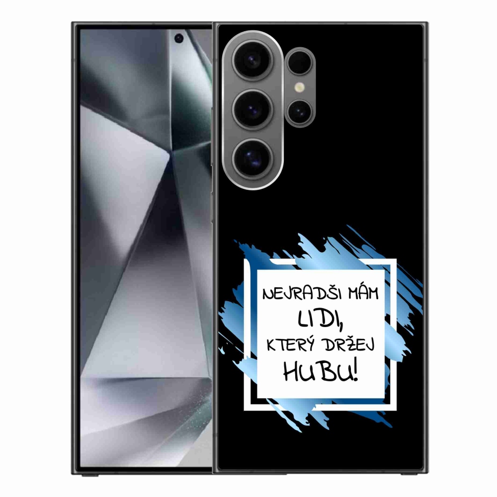 Gél borító mmCase Samsung Galaxy S24 Ultra - vicces szöveg 7 fehér és fekete háttérrel