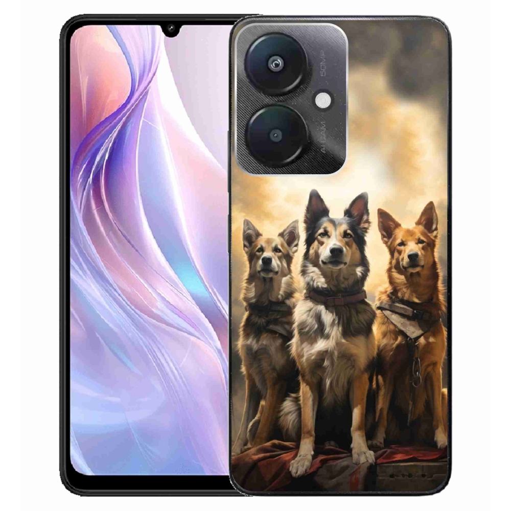 Gél borítás mmCase a Xiaomi Redmi 13C 5G számára - három kutya