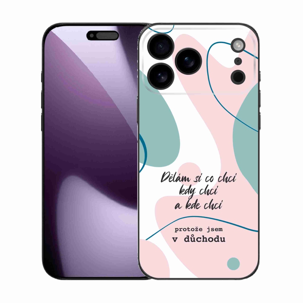 Gél borítás mmCase iPhone 17 Pro Max készülékhez - vicces szöveg 10 fehér háttér