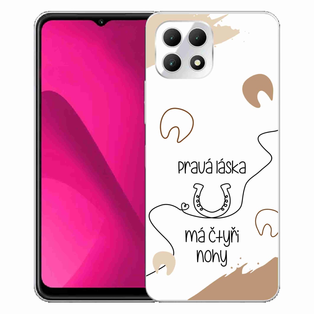 Zselés borító mmCase a T-Mobile T Phone 2 készülékhez - ló motívum fehér háttérrel