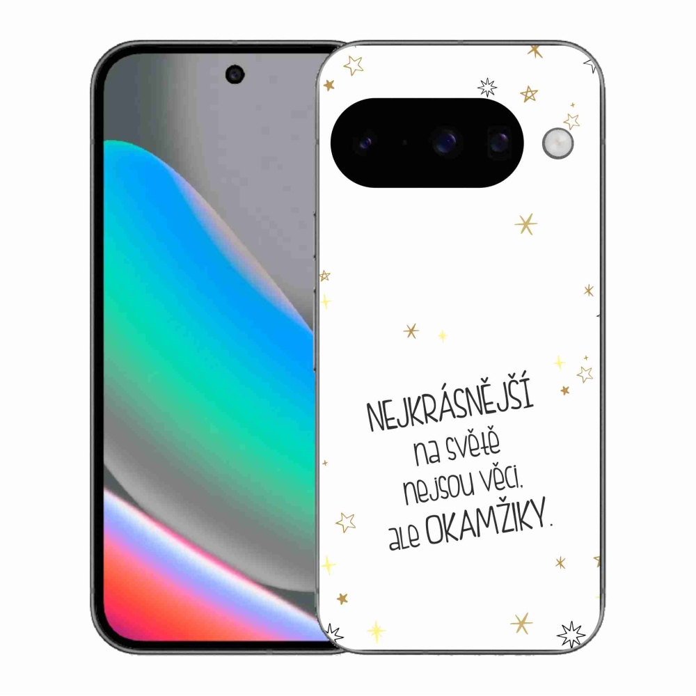 Gél borítás mmCase a Google Pixel 10 - Idézet 4 fehér háttérrel