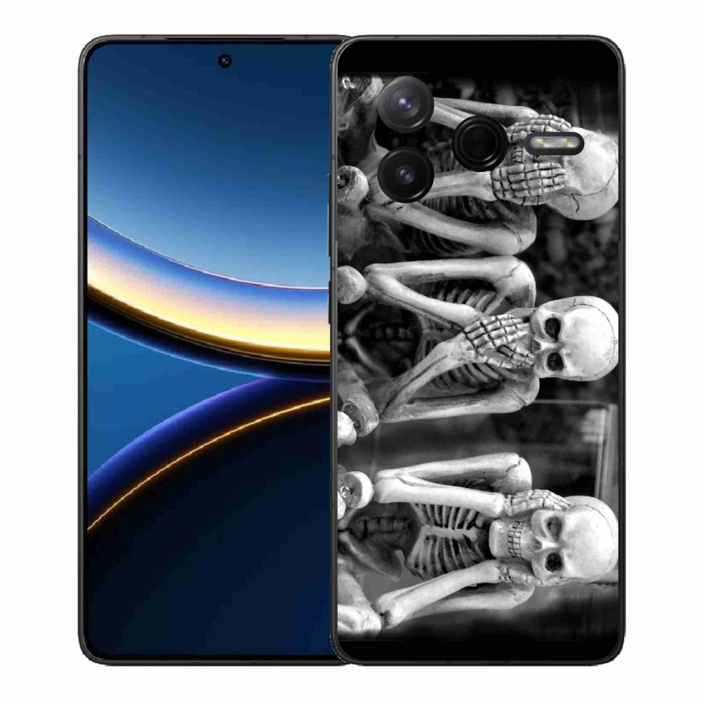 Gél borítás mmCase a Xiaomi Poco F7 Pro számára - csontvázak