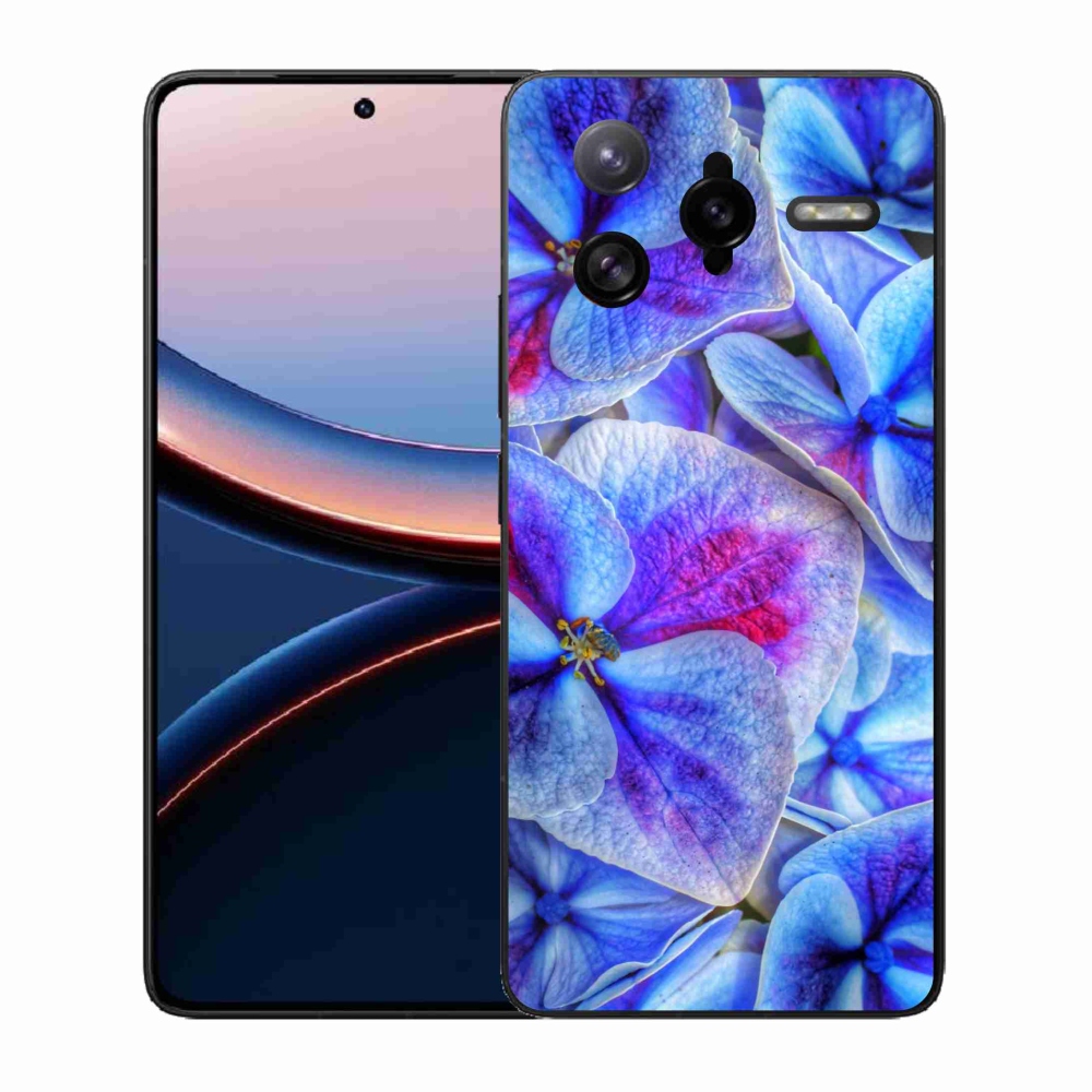 Gél borítás mmCase a Xiaomi Poco F7 Ultra számára - kék virágok 1