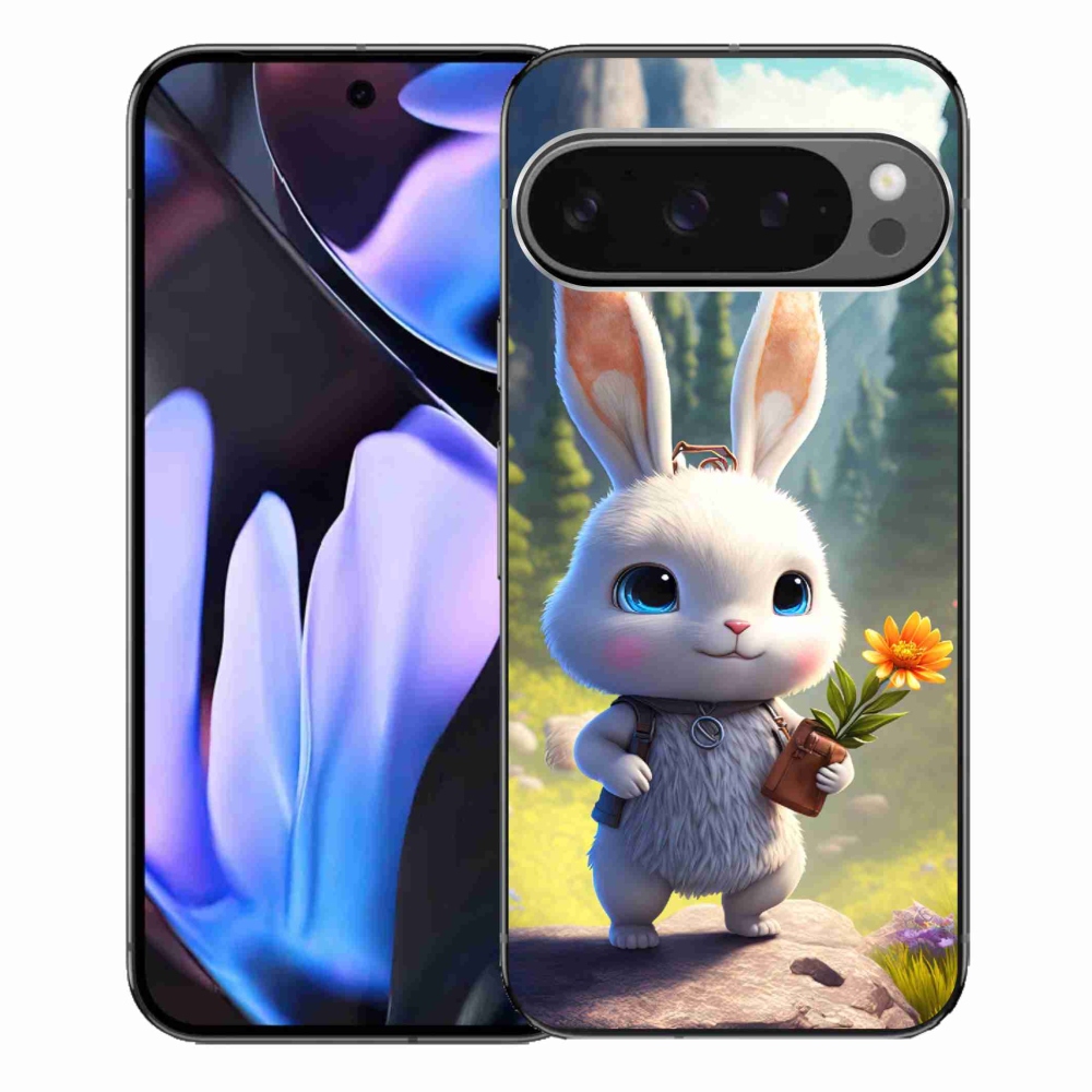Zselés borítás mmCase a Google Pixel 9 Pro XL számára - aranyos nyuszi
