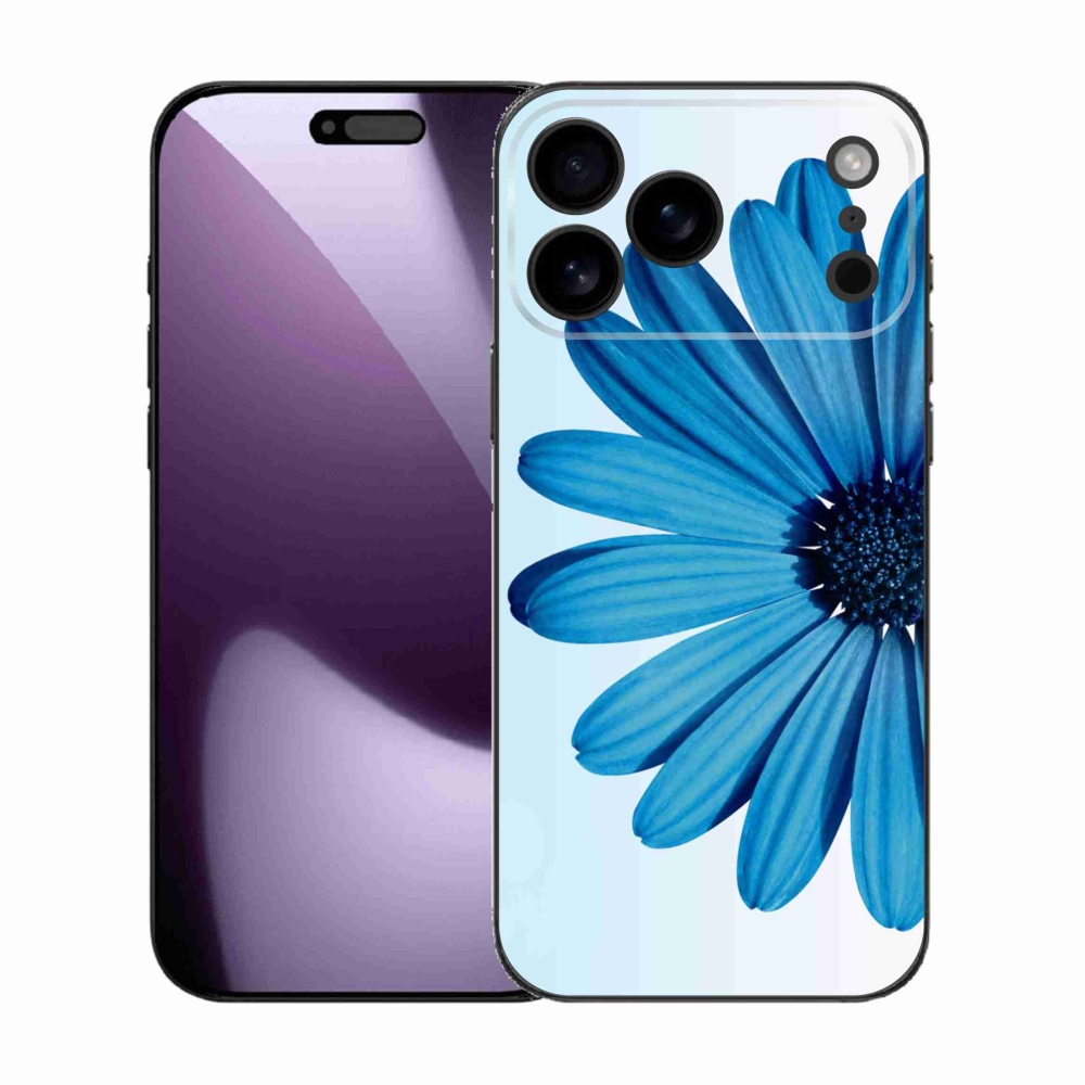 Zselés borítás mmCase iPhone 17 Pro Max készülékhez - kék margaréta