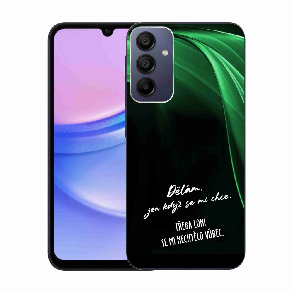 Gél borítás mmCase Samsung Galaxy A15 4G/5G - vicces szöveg 12 fekete háttér