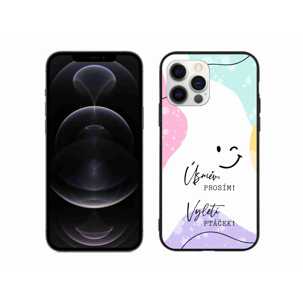 Gél borítás mmCase iPhone 12 Pro Max készülékhez - vicces szöveg 4 fehér háttér