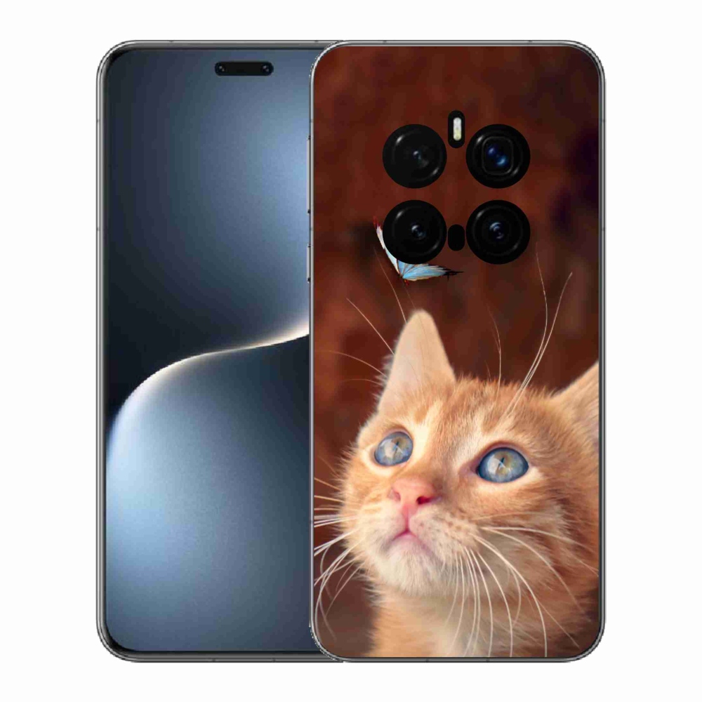 Gél borítás mmCase a Honor Magic 7 Pro 5G számára - pillangó és cica