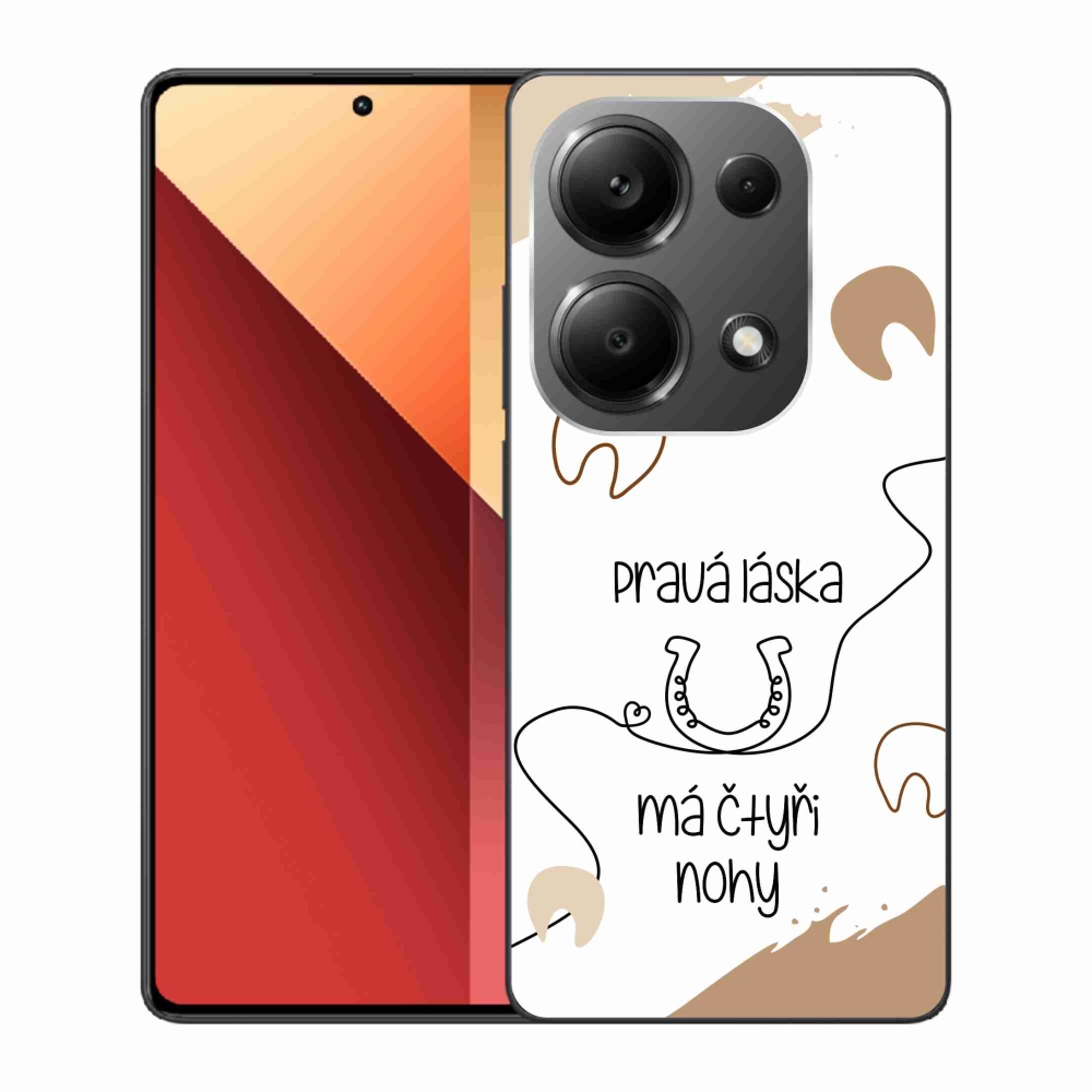 Gél borítás mmCase a Xiaomi Redmi Note 13 Pro 4G/Poco M6 Pro számára - ló motívum fehér háttérrel
