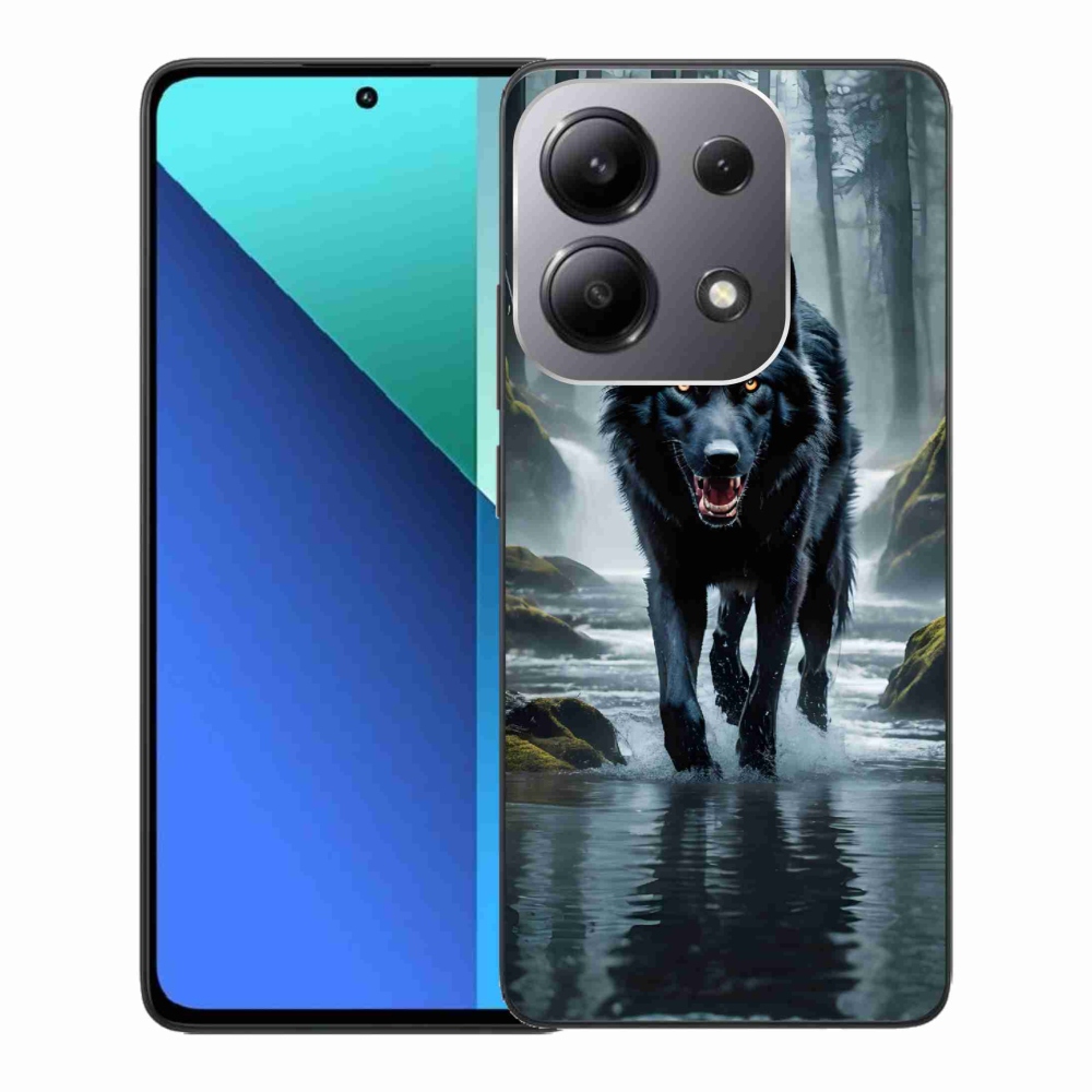 Gél borítás mmCase a Xiaomi Redmi Note 13-hoz - fekete farkas