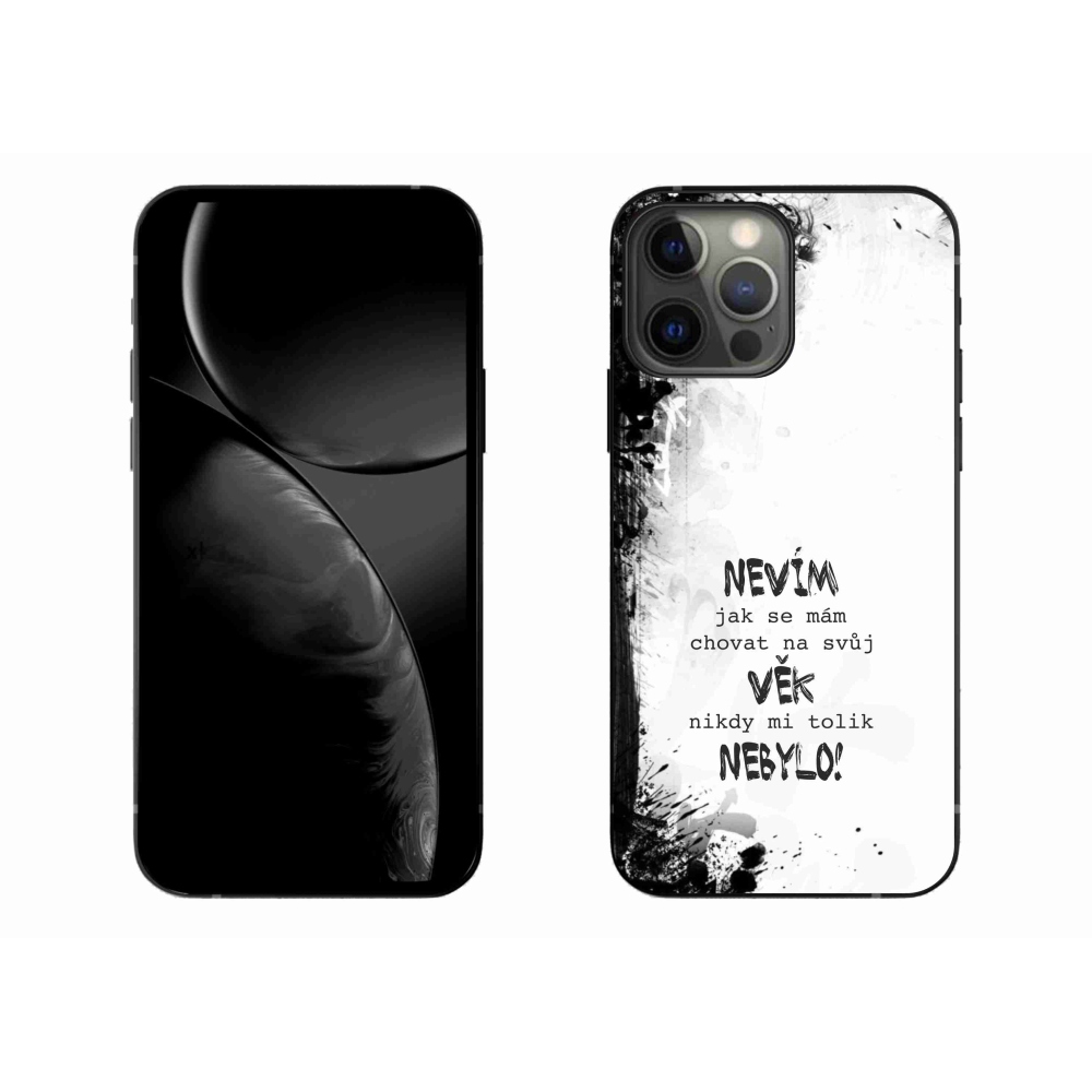 Gél borítás mmCase iPhone 13 Pro Max 6.7 készülékhez - vicces szöveg 14 fehér háttér