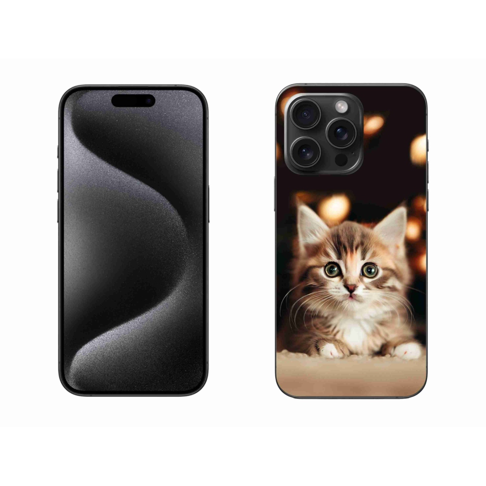 Zselés borítás mmCase iPhone 15 Pro Max készülékhez - aranyos cica 2