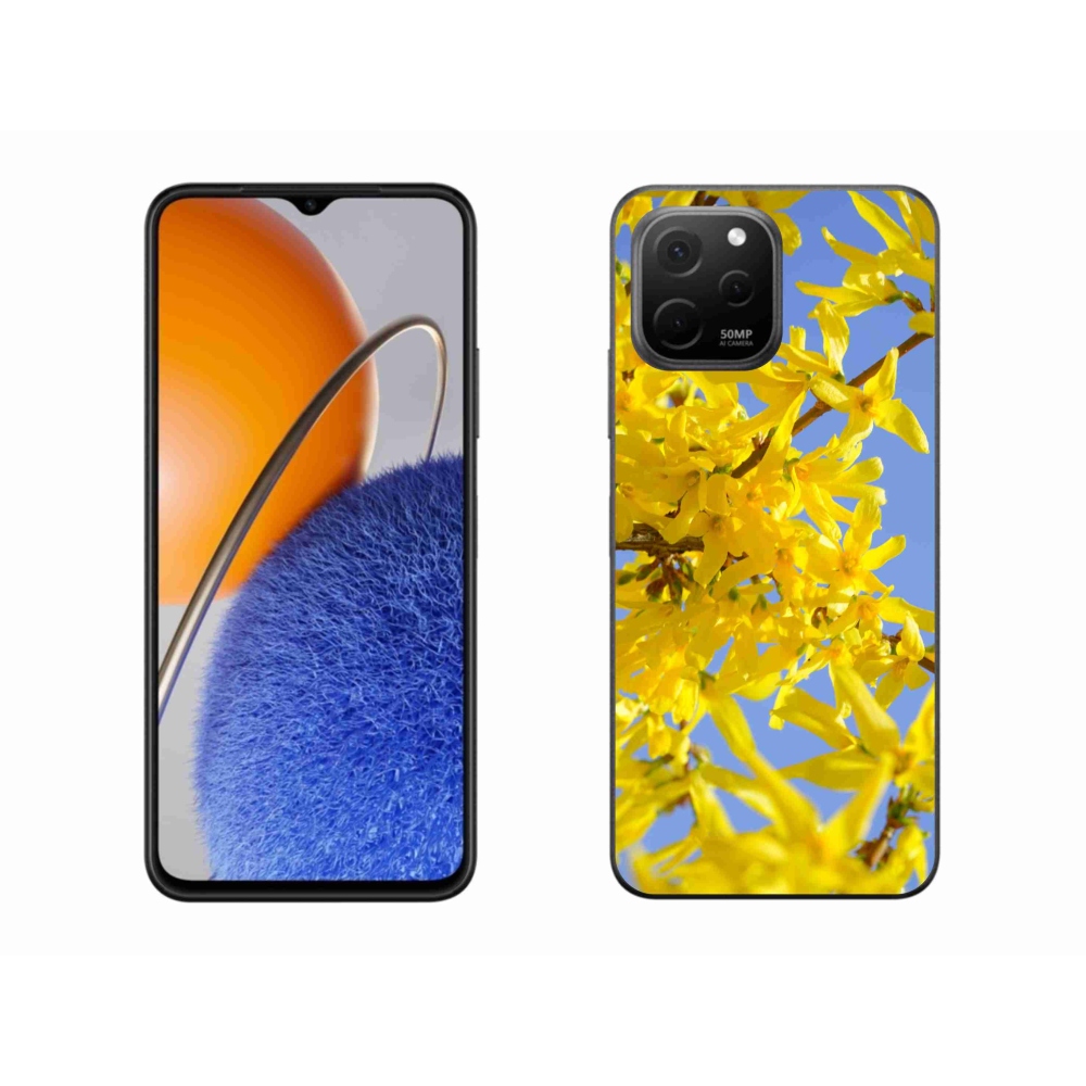 Gél borító mmCase a Huawei Nova Y61 készülékhez - sárga virágok