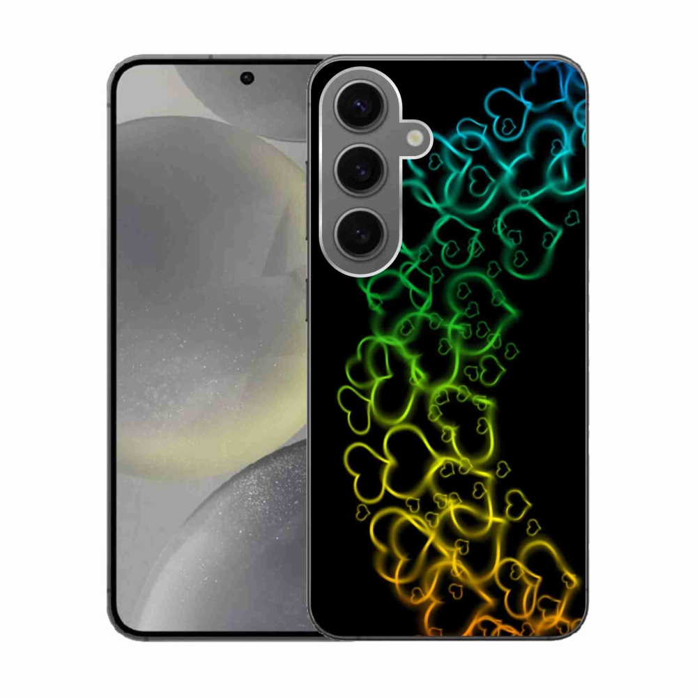 Gél védőhuzat mmCase Samsung Galaxy S24 készülékhez - színes szívek