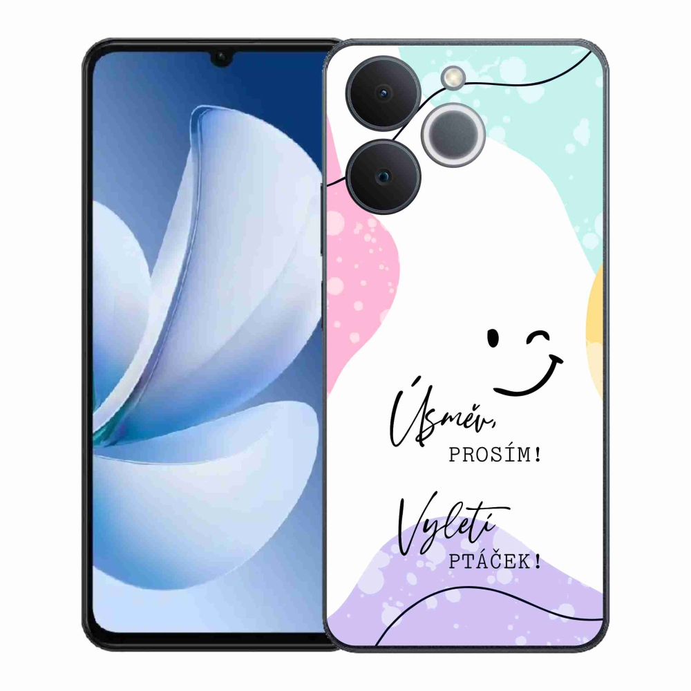 Gél borító mmCase a Realme Note 70T készülékhez - vicces szöveg 4 fehér háttérrel