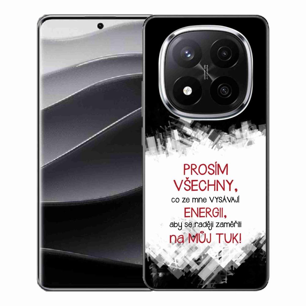 Gél borító mmCase a Xiaomi Redmi Note 14 Pro+ 5G - vicces szöveg 1 piros