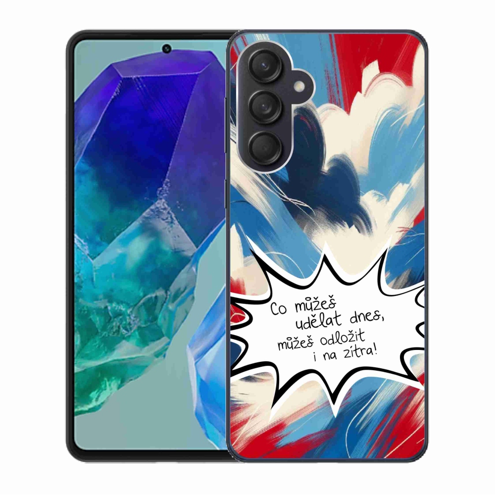 Gél borító mmCase Samsung Galaxy M55 5G - vicces szöveg 9 fehér háttér