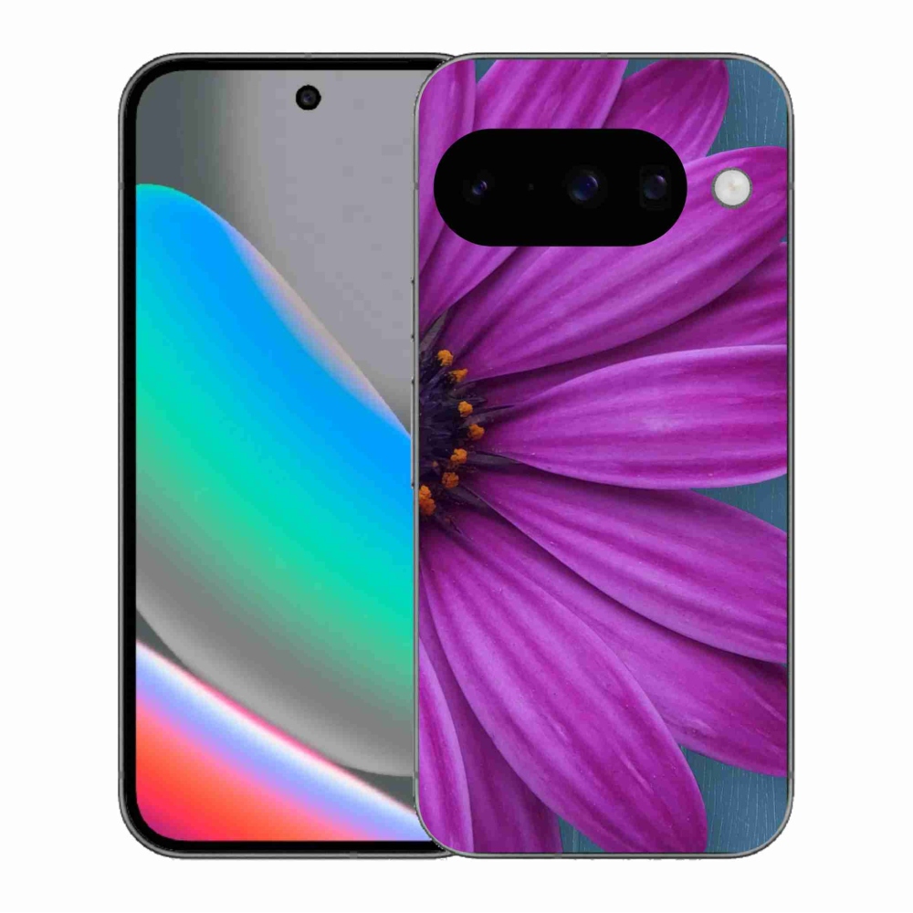 Zselés borítás mmCase a Google Pixel 10 készülékhez - lila margaréta