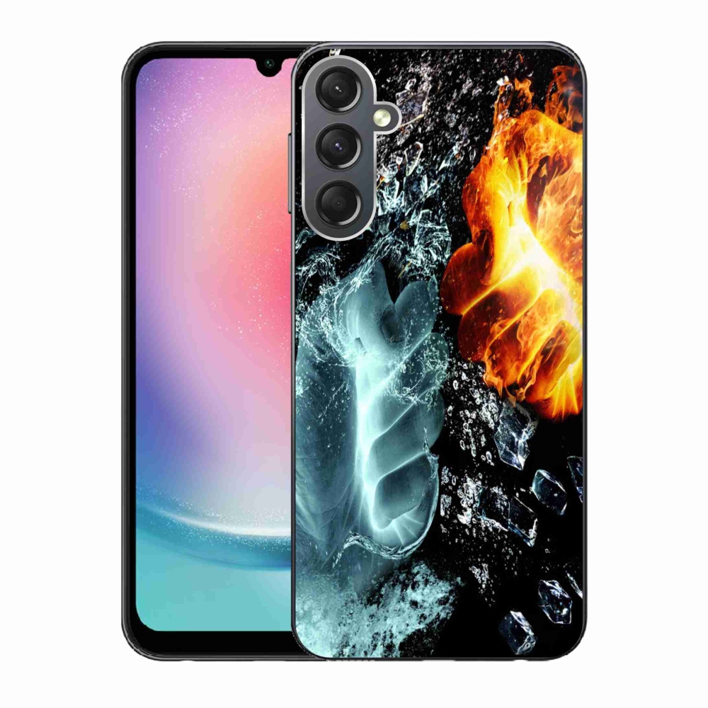 Zselés borítás mmCase Samsung Galaxy A24 - víz és tűz