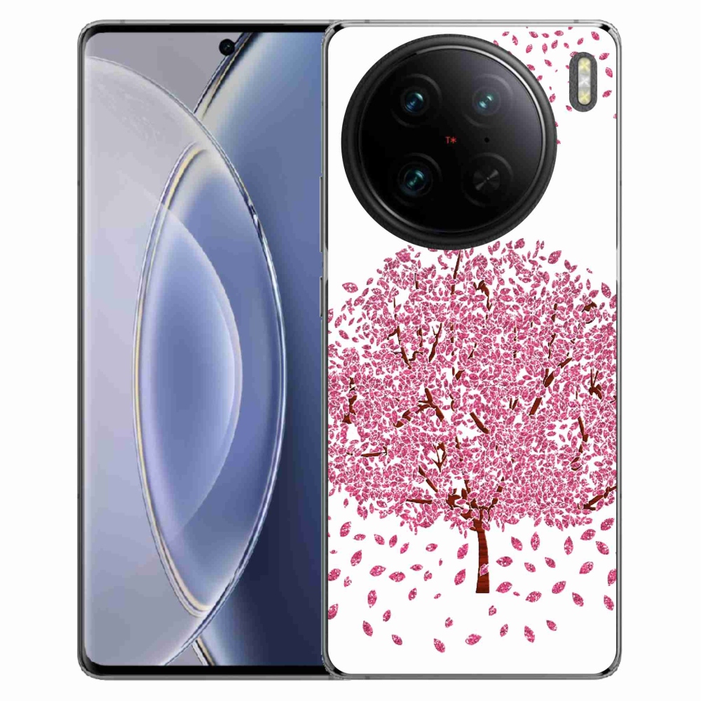 Zselés borítás mmCase a Vivo X90 Pro készülékhez - rajzfilmfa levelekkel