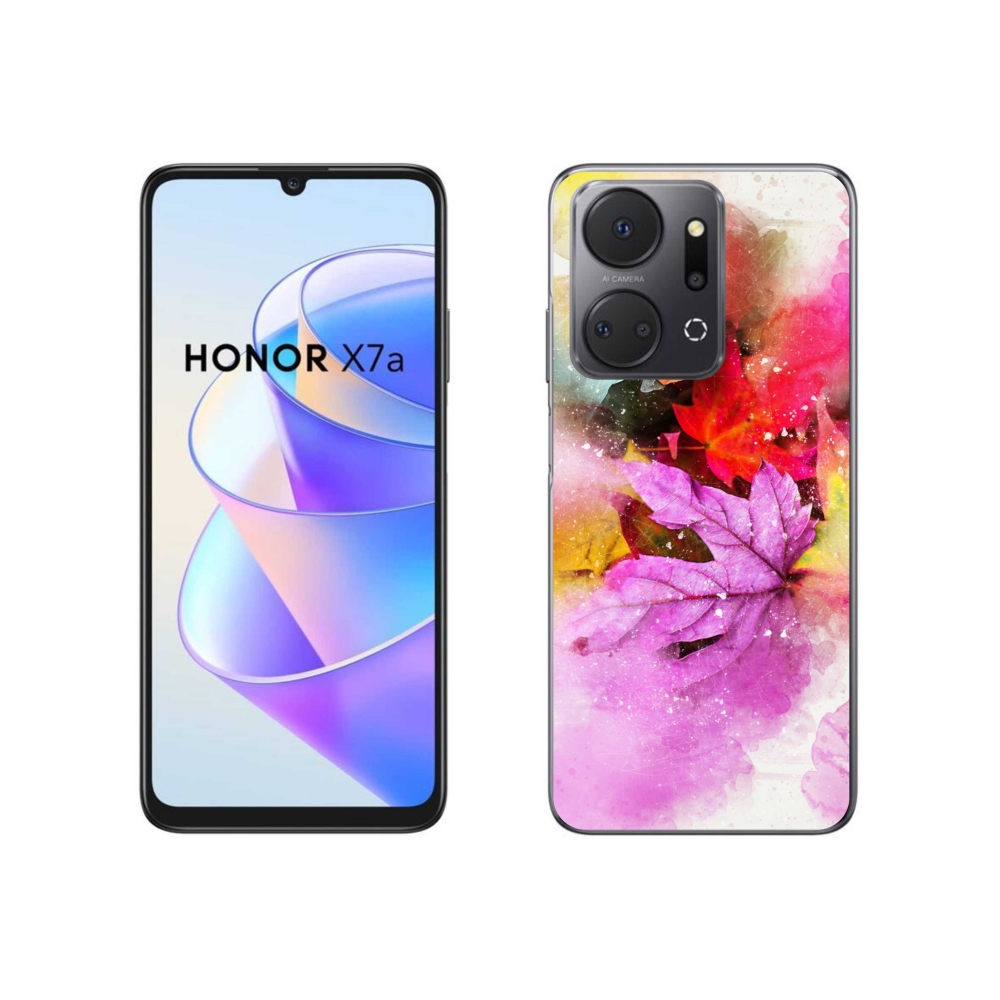 Zselés borító mmCase a Honor X7a készülékhez - színes levelek