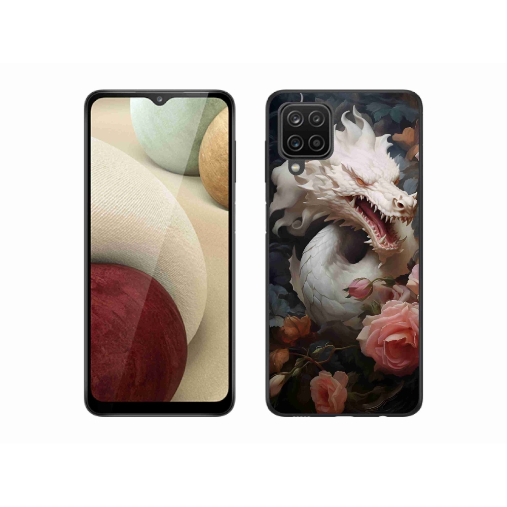 Gél védőhuzat mmCase Samsung Galaxy M12 - fehér sárkányhoz