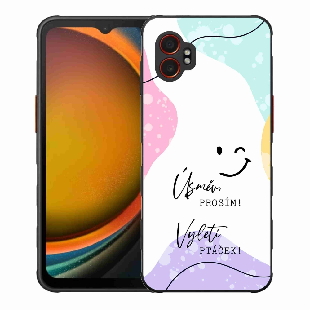 Gél borító mmCase Samsung Galaxy Xcover 7 Pro - vicces szöveg 4 fehér háttérrel