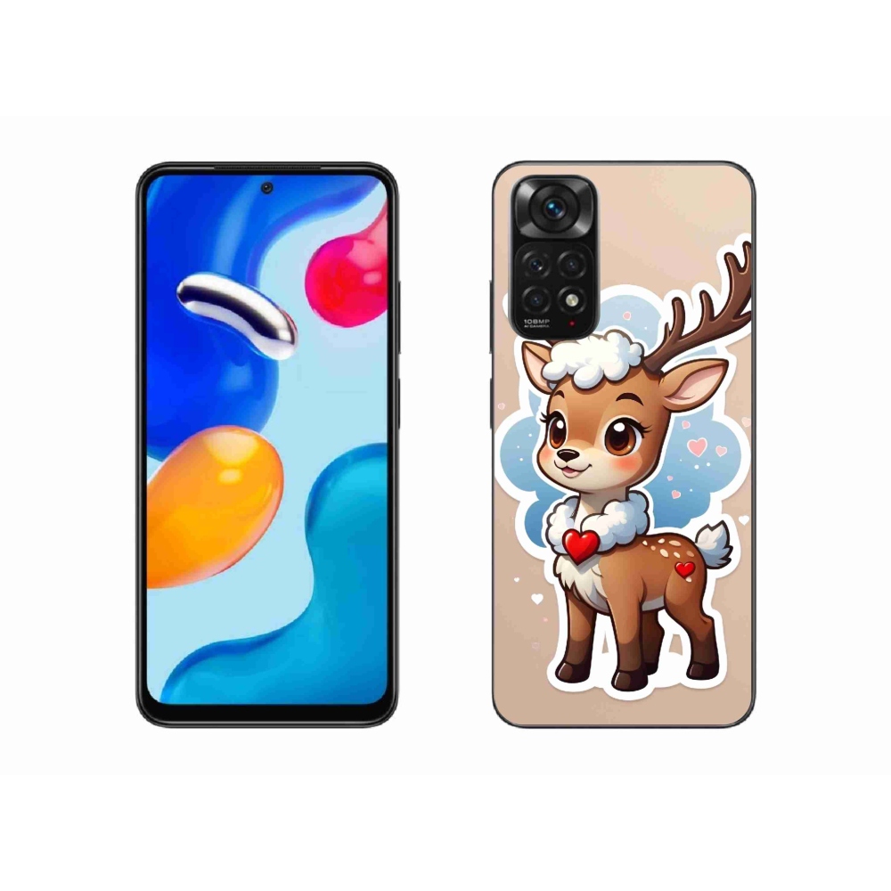 Gél borítás mmCase a Xiaomi Redmi Note 11S 4G-hez - rajzfilm rénszarvas