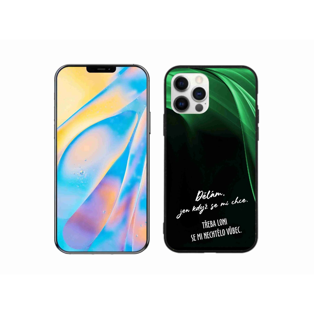 Gél borítás mmCase iPhone 12 készülékhez - vicces szöveg 12 fekete háttér