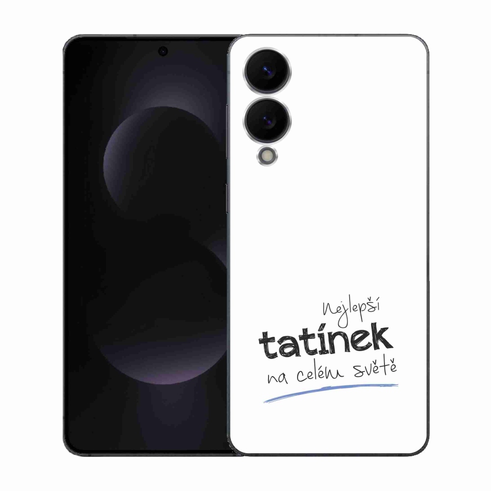 Gél borító mmCase Samsung Galaxy S25 Edge - legjobb apuci 4 fehér háttérrel