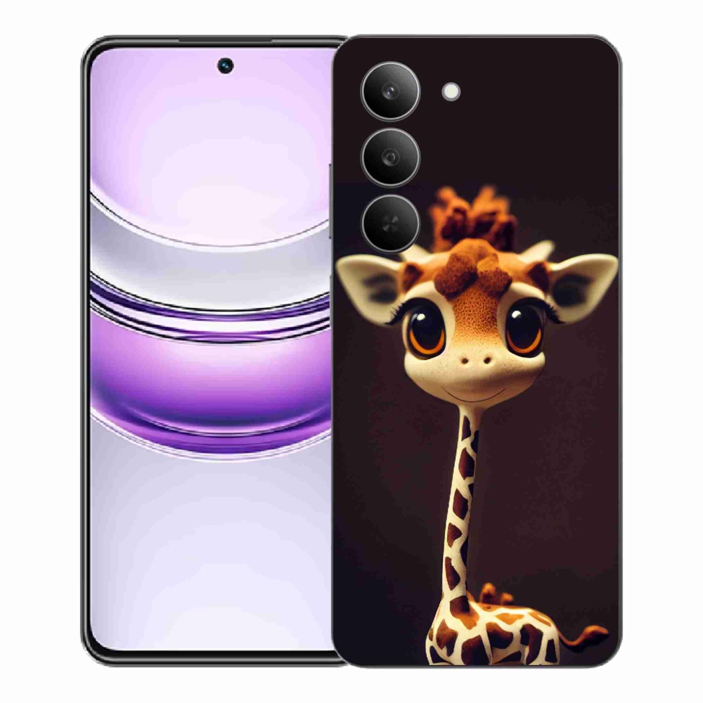 Zselés borítás mmCase a Realme 14x 5G készülékhez - kis zsiráf