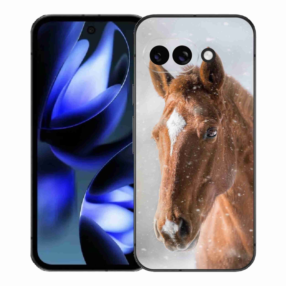 Zselés borítás mmCase a Google Pixel 9a számára - barna ló 2