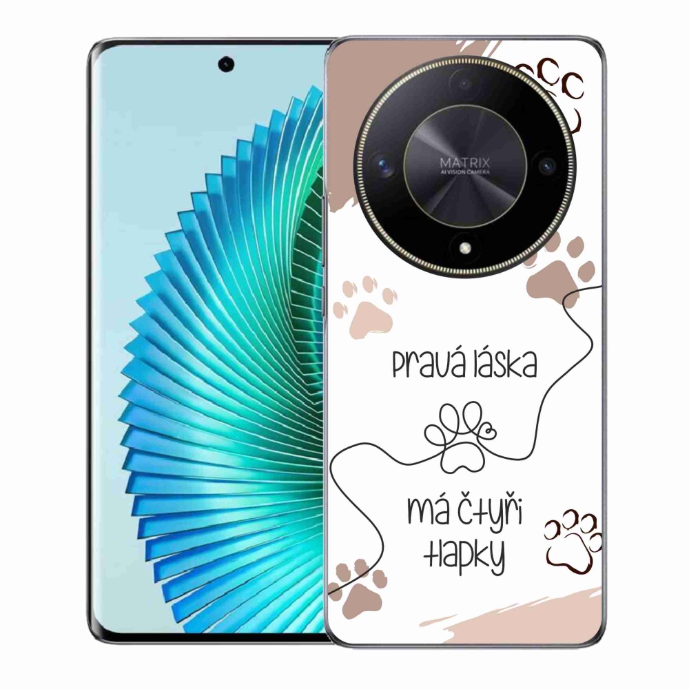 Gél borító mmCase a Honor Magic 6 Lite 5G készülékhez - kutyamotívum 1 fehér háttér