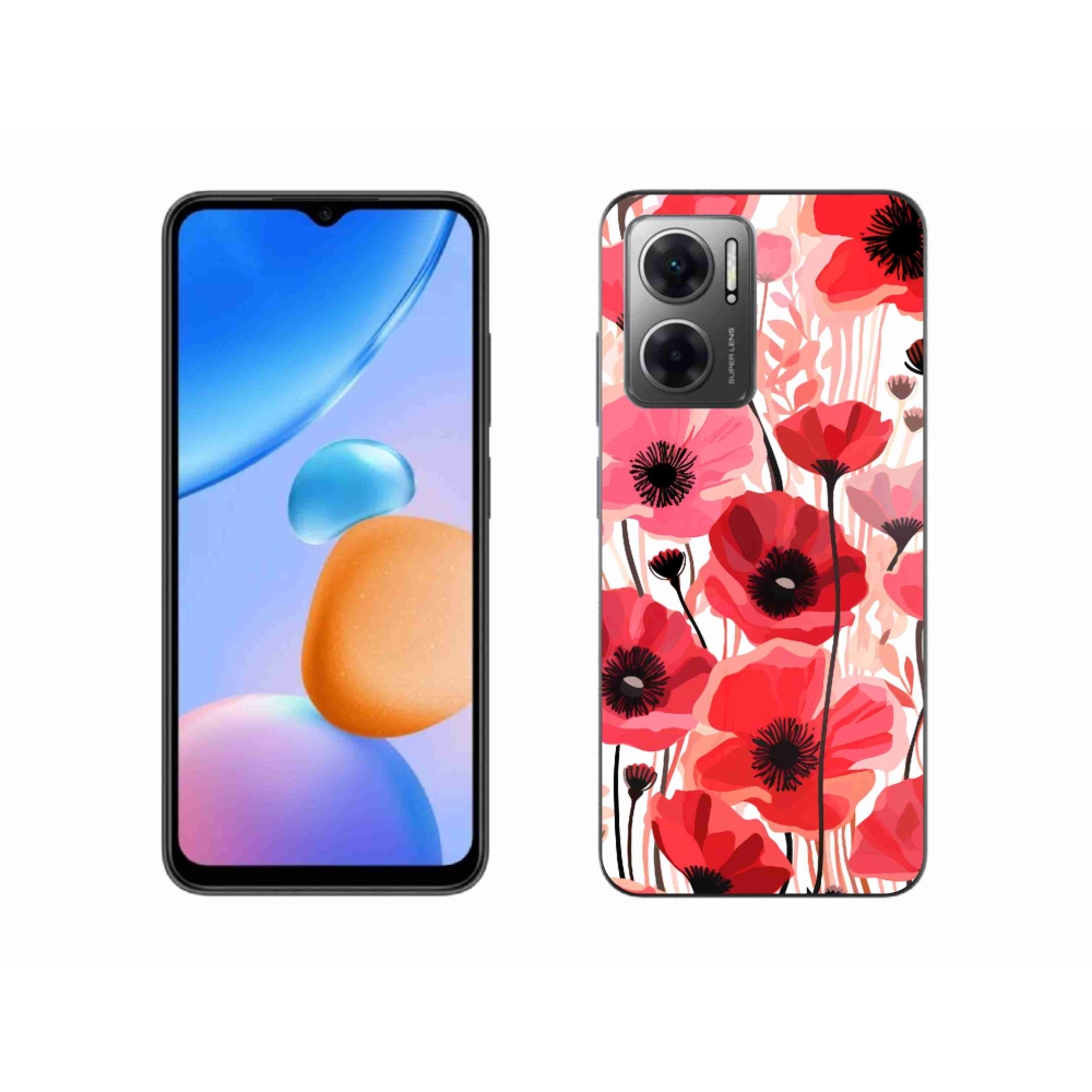 Gél borítás mmCase a Xiaomi Redmi 10 5G-hez - mákos 1