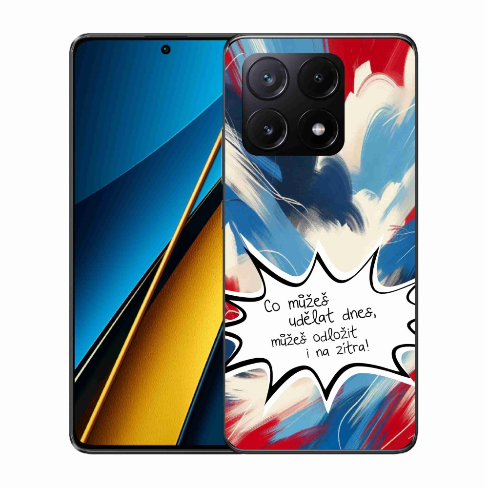 Gél borító mmCase a Xiaomi Poco X6 Pro 5G számára - vicces szöveg 9 fehér háttér