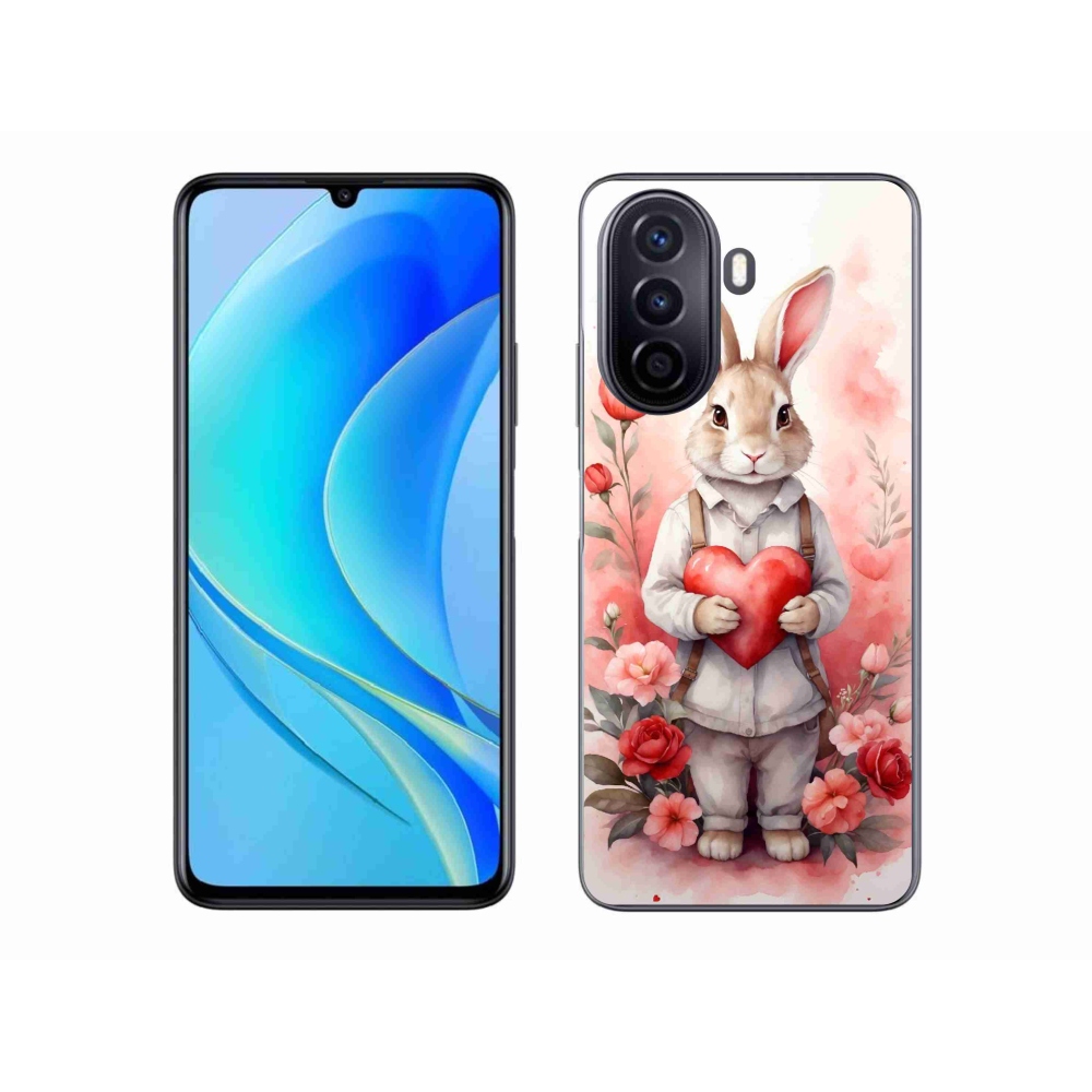 Gél borító mmCase a Huawei Nova Y70-hez - nyúl szívvel