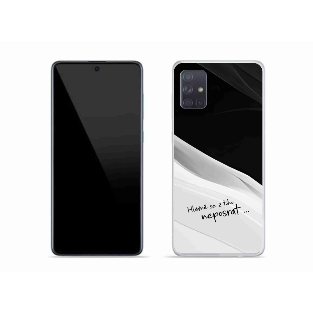 Gél borító mmCase Samsung Galaxy A51 készülékhez - vicces szöveg 13 fehér és fekete háttérrel