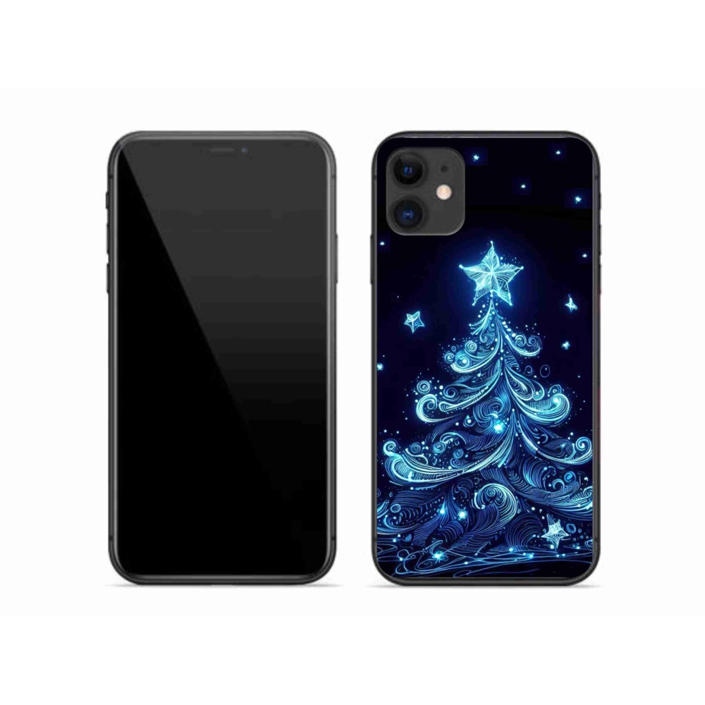 Gél borítás mmCase iPhone 11 készülékhez - neon karácsonyfa 4