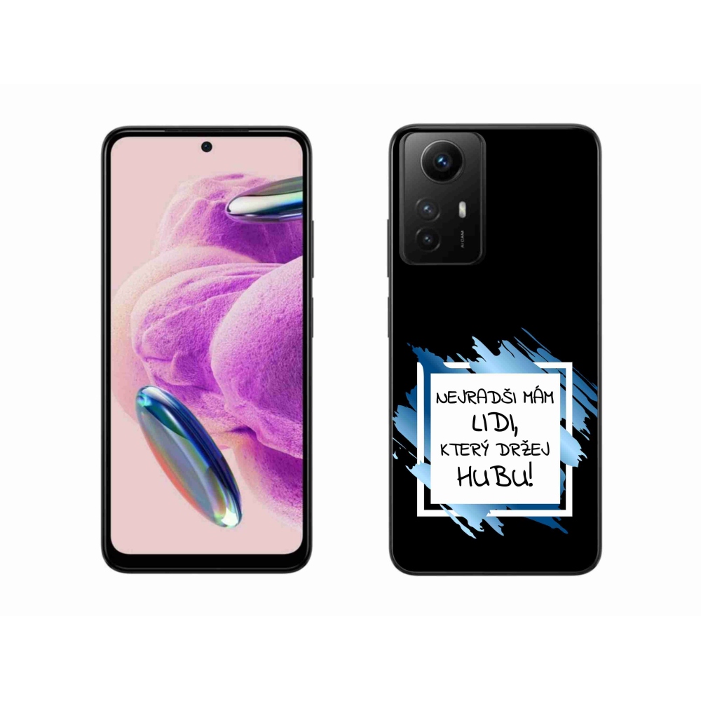 Gél borító mmCase a Xiaomi Redmi Note 12S-hez - vicces szöveg 7 fehér és fekete háttérrel