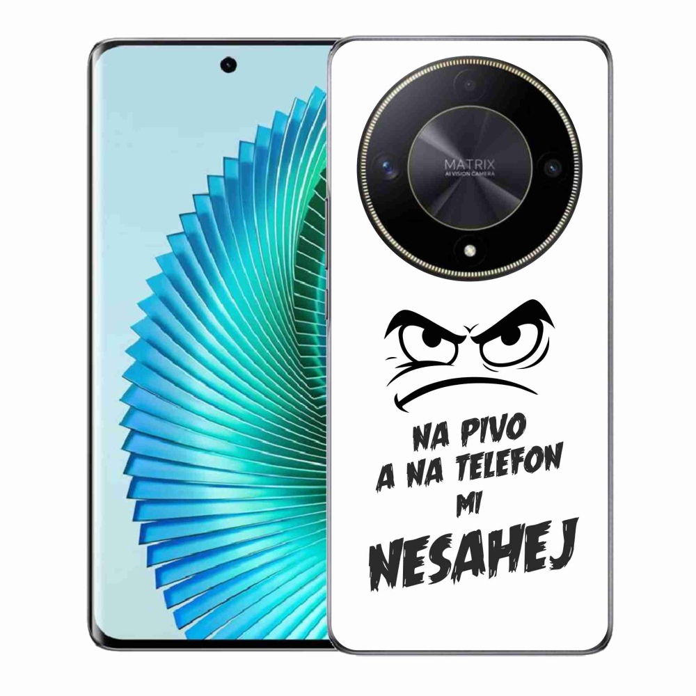 Gél borítás mmCase a Honor Magic 6 Lite 5G készülékhez - sör motívum 2 fehér háttérrel