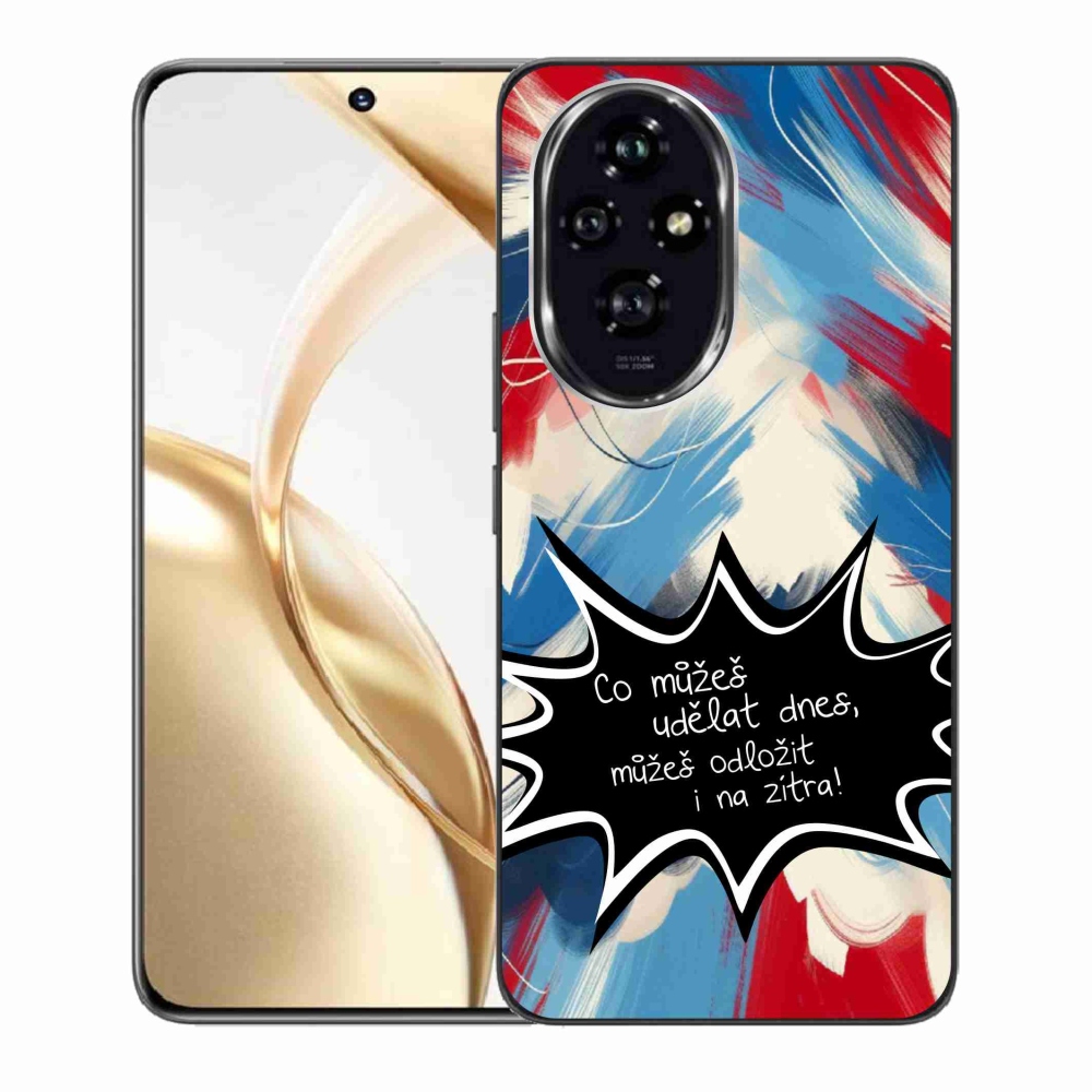 Gél borító mmCase a Honor 200 5G készülékhez - vicces szöveg 9 fekete háttér