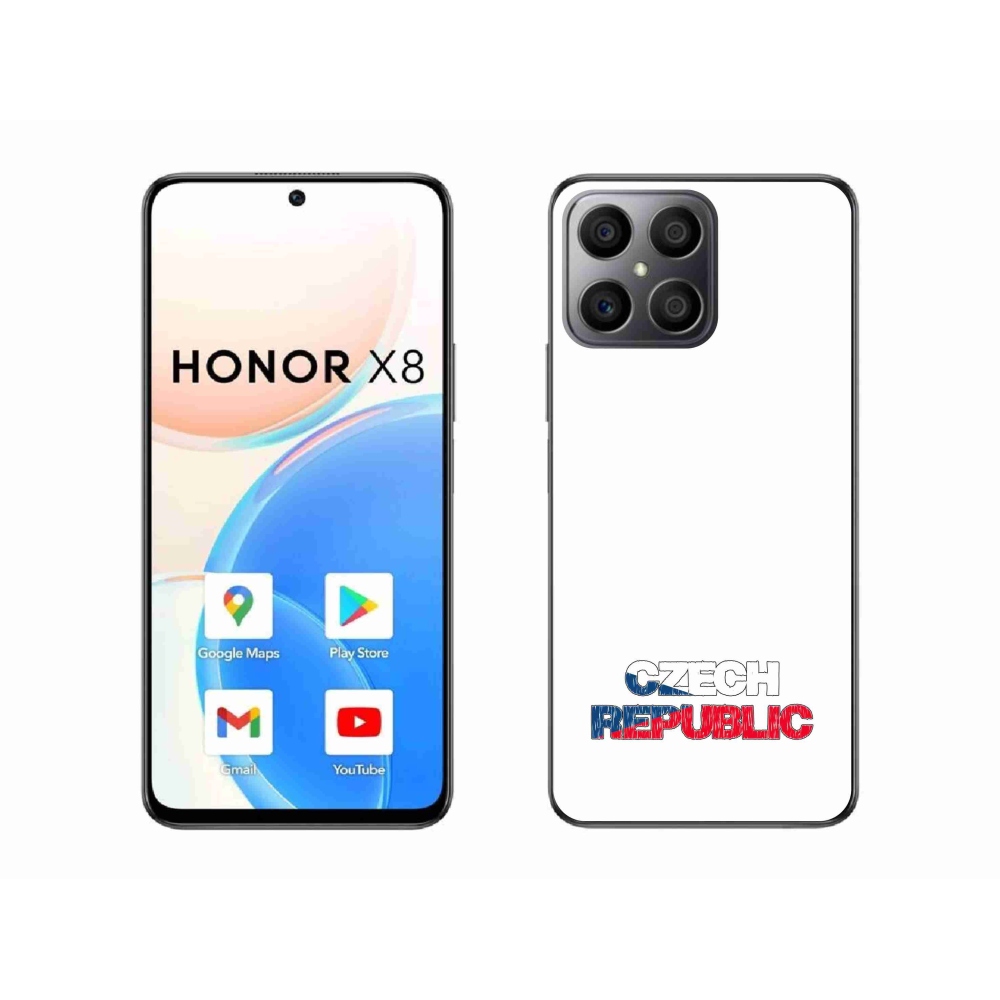 Gél borítás mmCase a Honor X8 4G-hez - Csehország fehér háttér