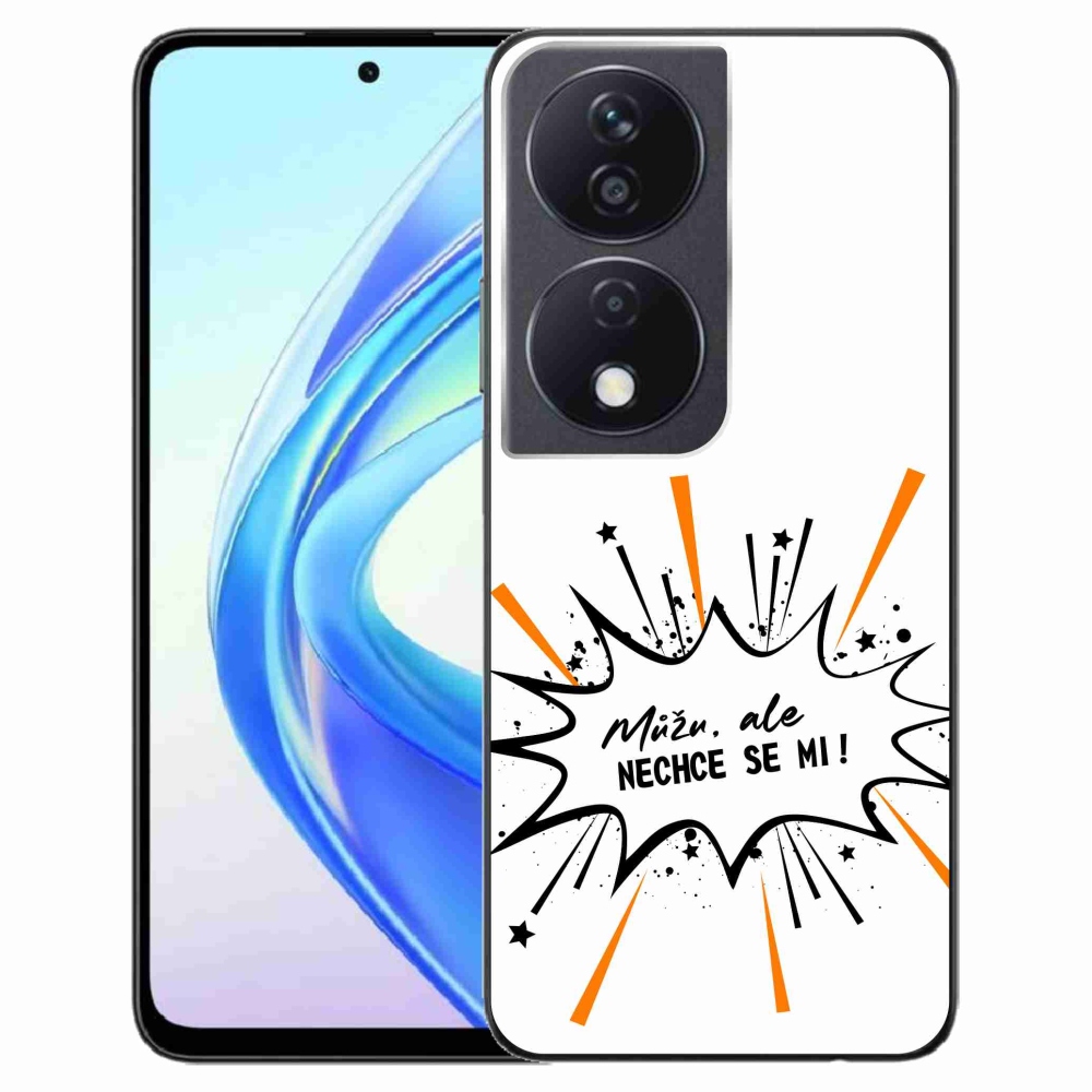 Gél borító mmCase a Honor X7b/Honor 90 Smart készülékhez - vicces szöveg 11 fehér háttér