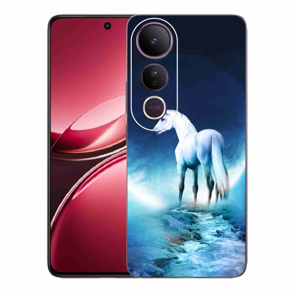 Gél védőburkolat mmCase a Vivo V50 Lite 4G/5G készülékhez - fehér egyszarvú