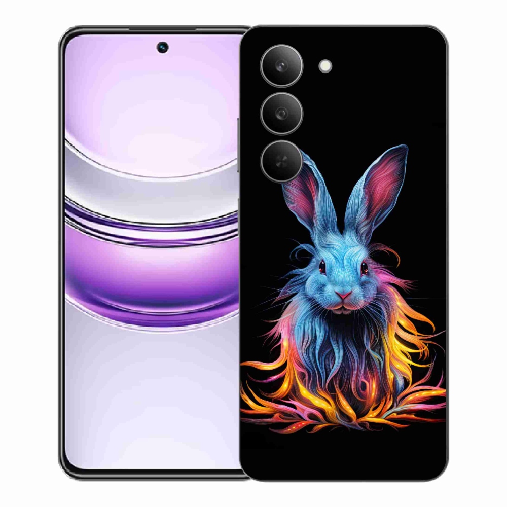 Gél borító mmCase a Realme 14x 5G készülékhez - absztrakt nyúl